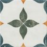 Carrelage sol effet carreaux de ciment Castle mia vert 1515 cm