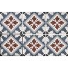 Carrelage sol effet carreaux de ciment Castle marina bleu 1515 cm