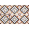Carrelage sol effet carreaux de ciment Castle marina terracotta 1515 cm