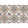 Carrelage sol effet carreaux de ciment Castle marina vert 1515 cm