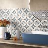 Carrelage sol effet carreaux de ciment Castle lina bleu 1515 cm