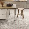 Carrelage sol effet carreaux de ciment Castle lina marron 1515 cm