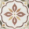 Carrelage sol effet carreaux de ciment Castle lina marron 1515 cm