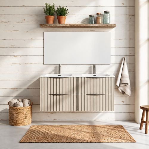 Meuble Manoa blanc biscuit 120 cm