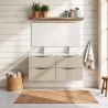 Meuble Manoa blanc biscuit 120 cm