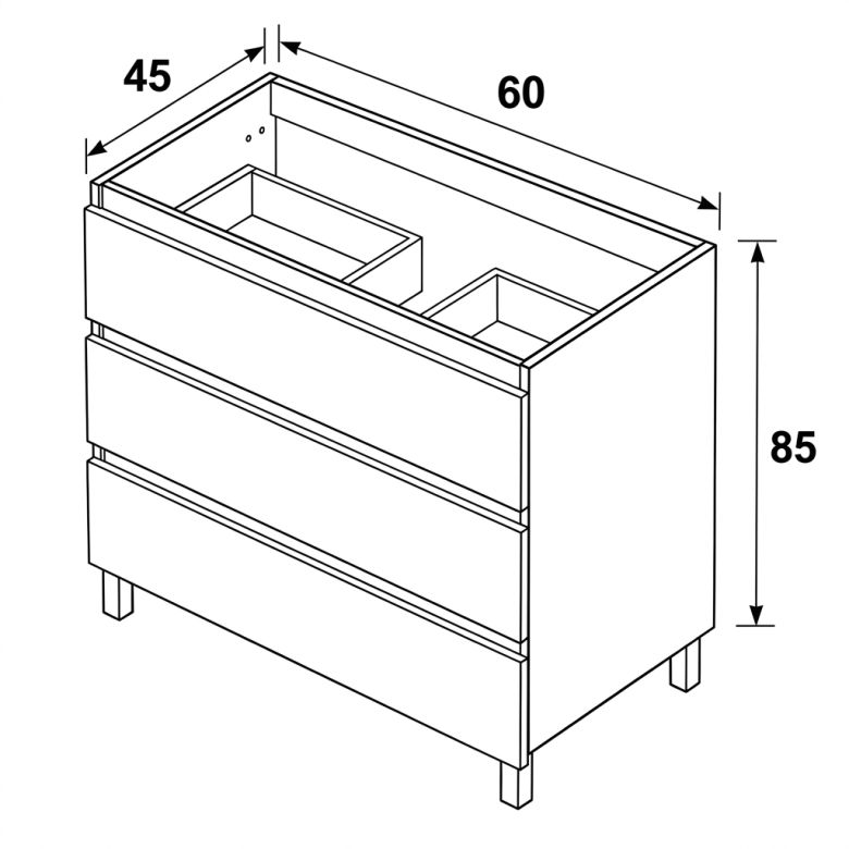 Meuble Palma Chêne 60 cm