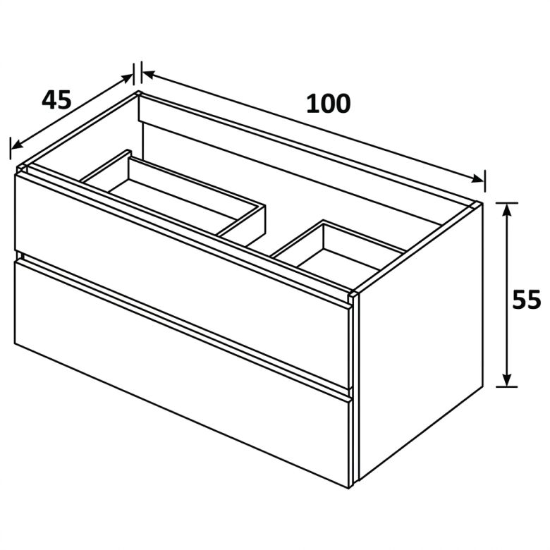 Meuble Lavezzi Noyer 100 cm