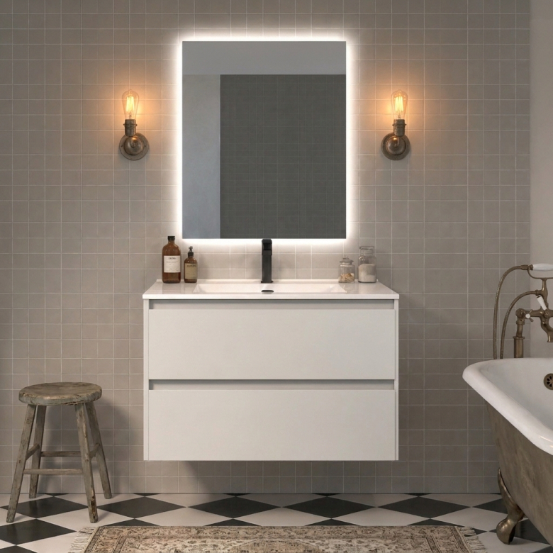 Meuble Lavezzi blanc 60 cm
