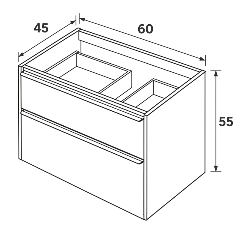 Meuble Nexus blanc 60 cm