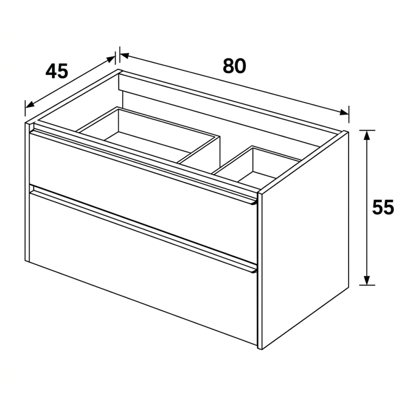 Meuble Nexus blanc 80 cm