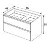 Meuble Nexus Chêne 80 cm