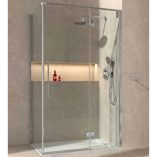 Destockage Portes de douche pivotante 80x100 cm avec un côté fixe Hydra
