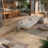 Carrelage sol effet pierre Praga beige 37x75 cm