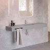 Vasque simple Héliconia centrée Soft 140cm Ciment