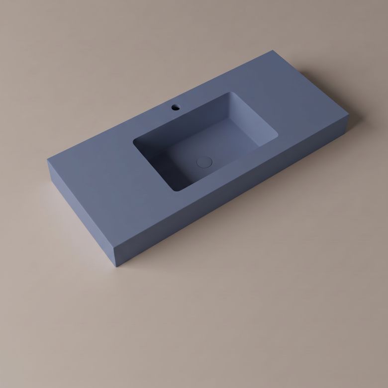 Vasque simple Héliconia centrée Soft 90cm Cobalt