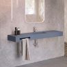 Vasque simple Héliconia centrée Soft 140cm Cobalt