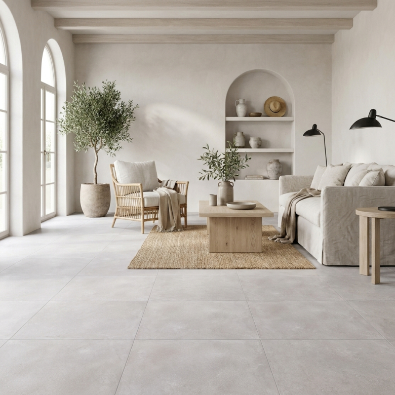 Carrelage sol moderne Newport gris argenté 60x60 cm