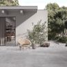 Carrelage sol extérieur moderne Newport gris argenté R11 45x45 cm