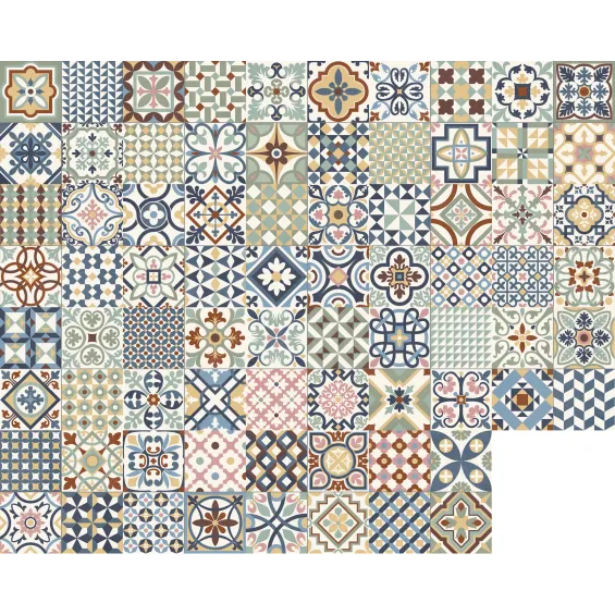  Carrelage sol effet carreaux de ciment Tradition mix 33,15x33,15 cm - Réflex Boutique