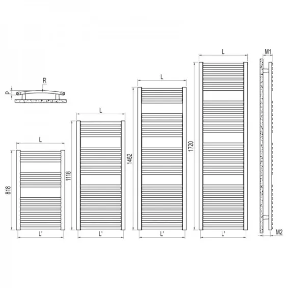  Radiateur Sèche-serviettes VENUS chromé eau chaude / mixte - Réflex Boutique