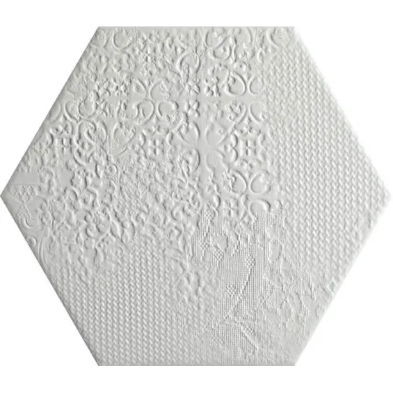  Carrelage sol hexagonal Milan white 25x25 cm - Réflex Boutique