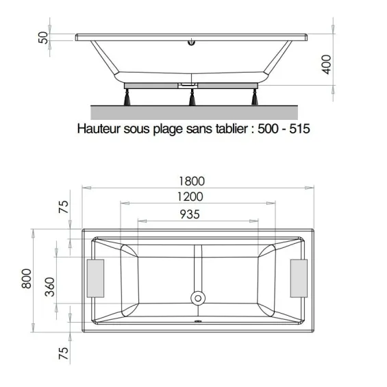  Baignoire Quadra - Réflex Boutique