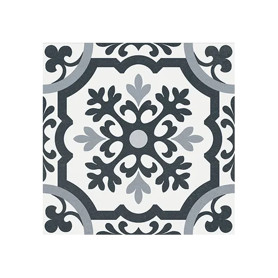  Carrelage sol effet carreaux de ciment Taco Tradition black 16,5x16,5 cm - Réflex Boutique