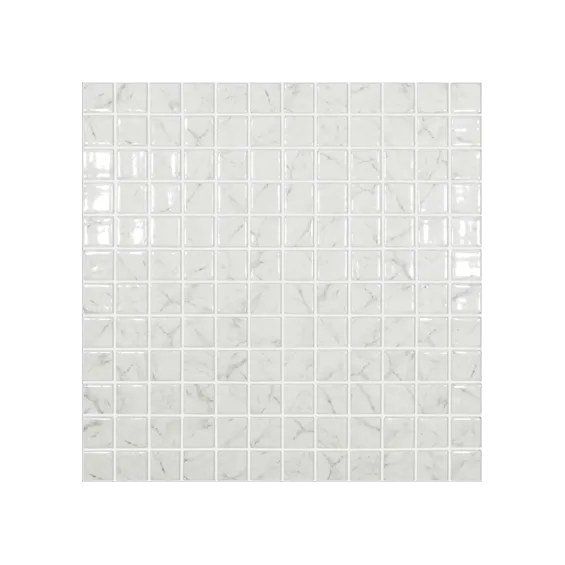  Mosaïque Marbella carrara grey brillant 31.5x31.5 cm - Réflex Boutique