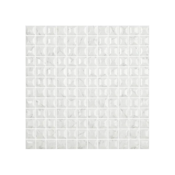  Mosaïque Marbella edna carrara grey brillant 31.5x31.5 cm - Réflex Boutique