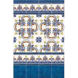 Azulejos Galan Flor Azul...