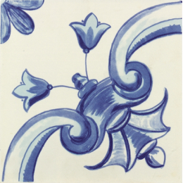 Azulejos Galan Flor Azul.2 20x20 cm