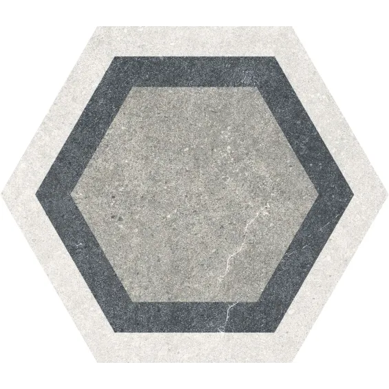  Carrelage sol hexagonal Fontenay Grey 25x25 cm - Réflex Boutique