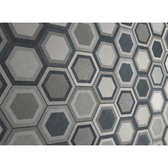  Carrelage sol hexagonal Fontenay Grey 25x25 cm - Réflex Boutique