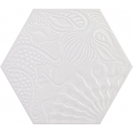 Carrelage sol hexagonal Gaudi hex White 25x25 cm