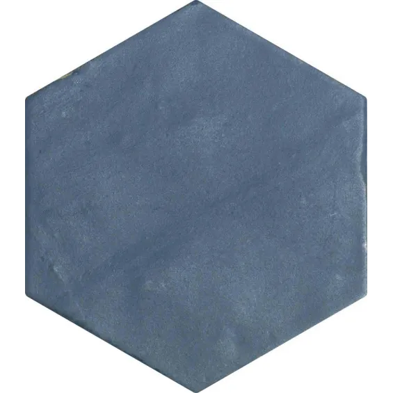  Carrelage sol et mur effet zellige Nomade blue 13,9 CM HEX. - Réflex Boutique