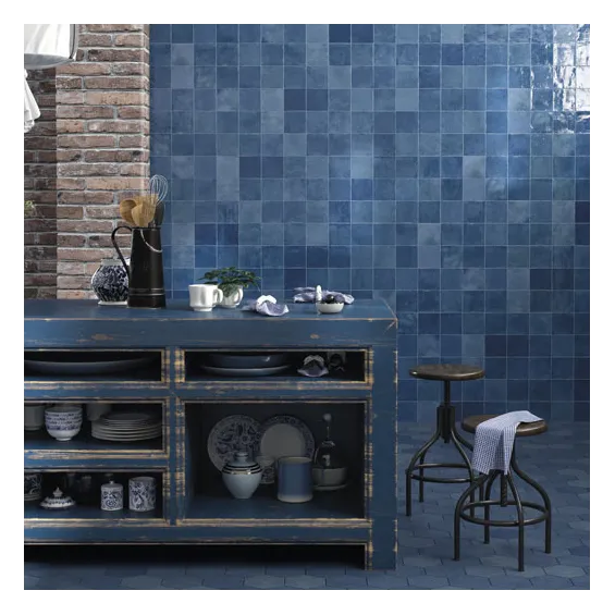  Carrelage mur effet zellige Nomade bleu 13x13 cm - Réflex Boutique