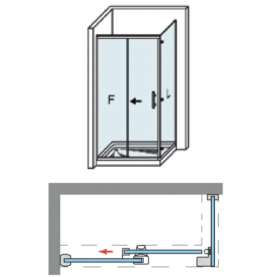  Portes de douche d'angle coulissante Marbella - Réflex Boutique