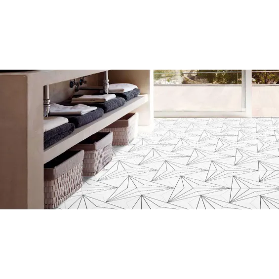  Carrelage sol hexagonal khéops blanco 25x25 cm - Réflex Boutique