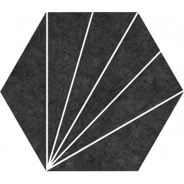 Carrelage sol hexagonal khéops nero 25*25 cm