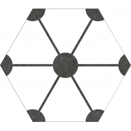 Carrelage sol hexagonal Soccer white 25*25 cm
