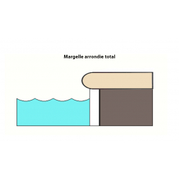Margelle piscine Prodige noir 30x60 cm