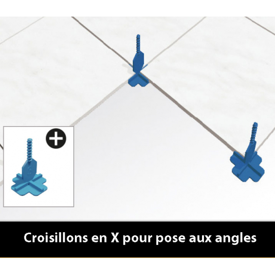 Kit croisillons autonivelants PAVILIFT pose de carrelage joint 3mm T -  Carrelages Dente