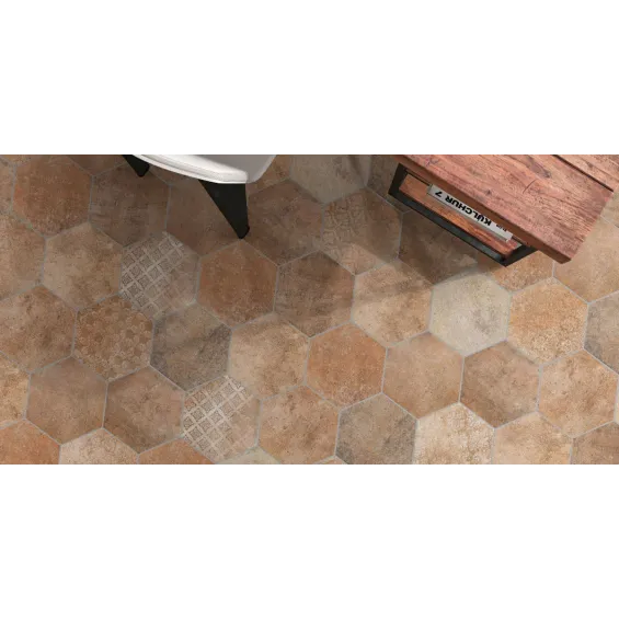  Carrelage sol hexagonal Tomette natural 22x25 cm - Réflex Boutique