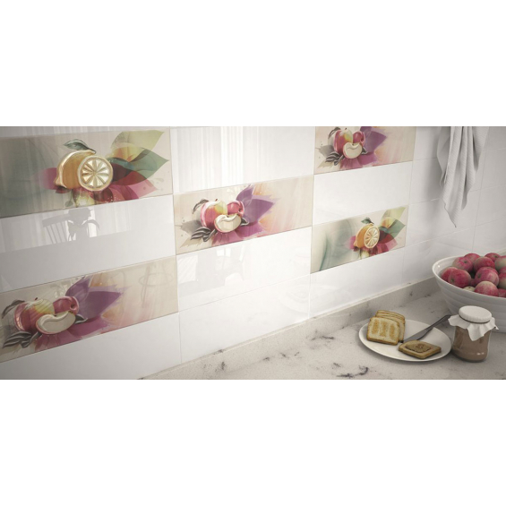 Carrelage mural Schub - Mousse blanche