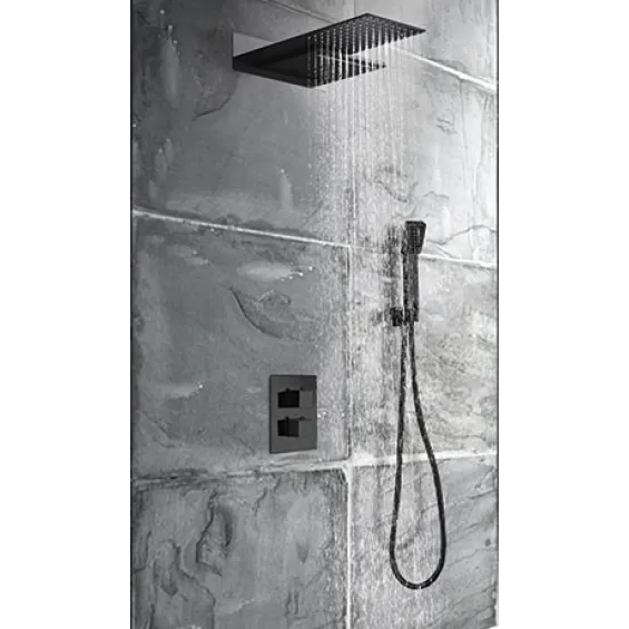  Colonne de Douche encastrée Slide design noir - Réflex Boutique