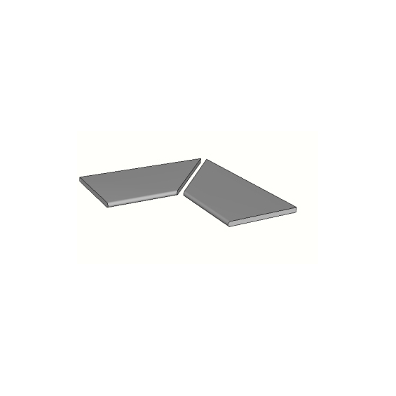 Margelles d'angle piscine Onyx 2.0 30x120 cm (2 pièces)