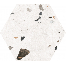 Carrelage sol hexagonal Marmo granito white 22*25 cm