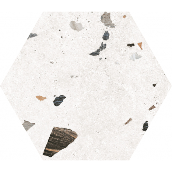 Marmo granito hexagonal white 22*25 cm