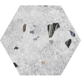 Carrelage sol hexagonal Marmo granito silver 22*25 cm