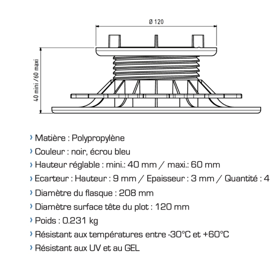 Plots HD Essentiel 40/60 mm ( 60 pièces)